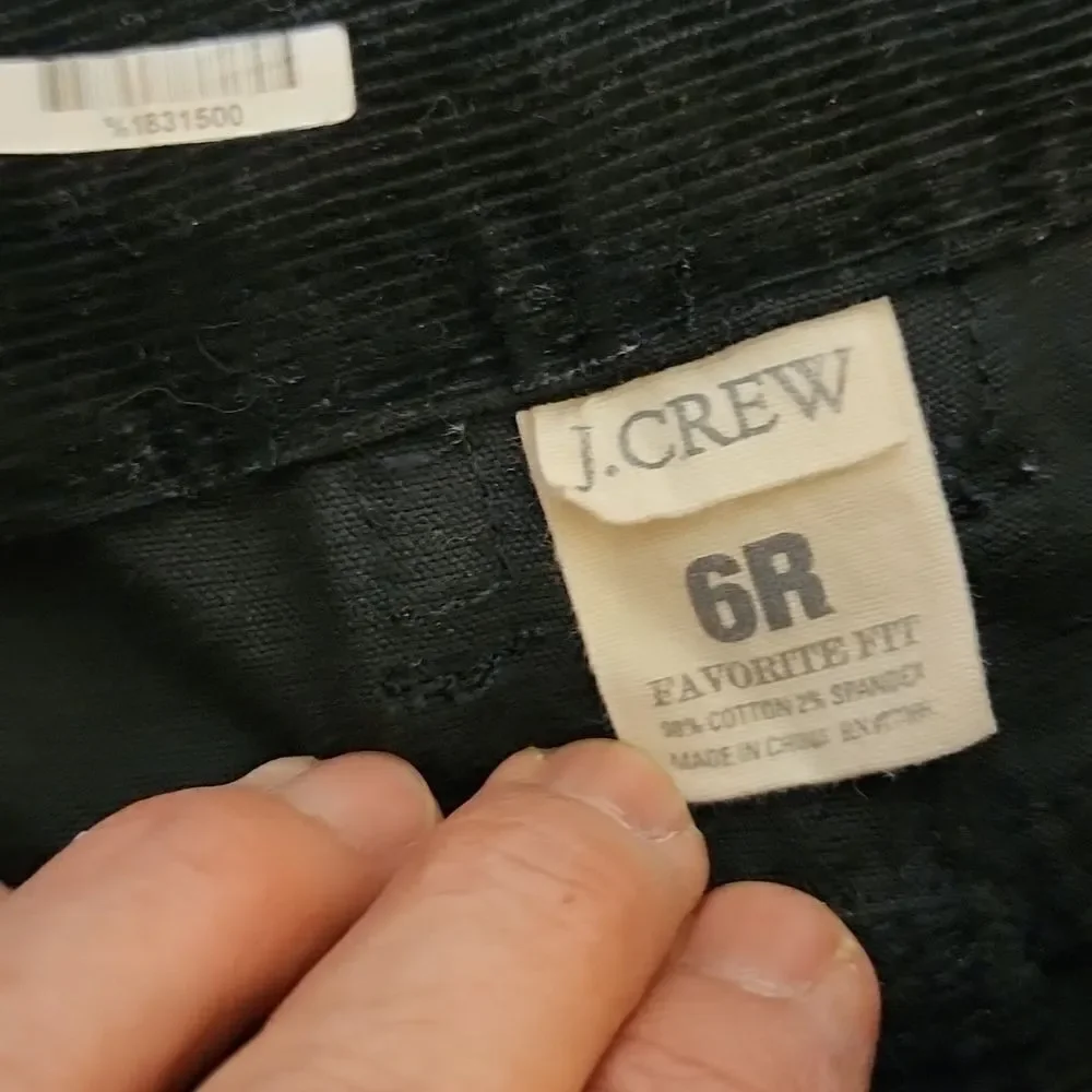 ‎J Crew black corduroy pants 6R